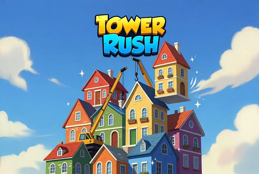 Tower Rush app on a phone showing the crash game in a casino lobby